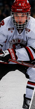 Player battling for the puck